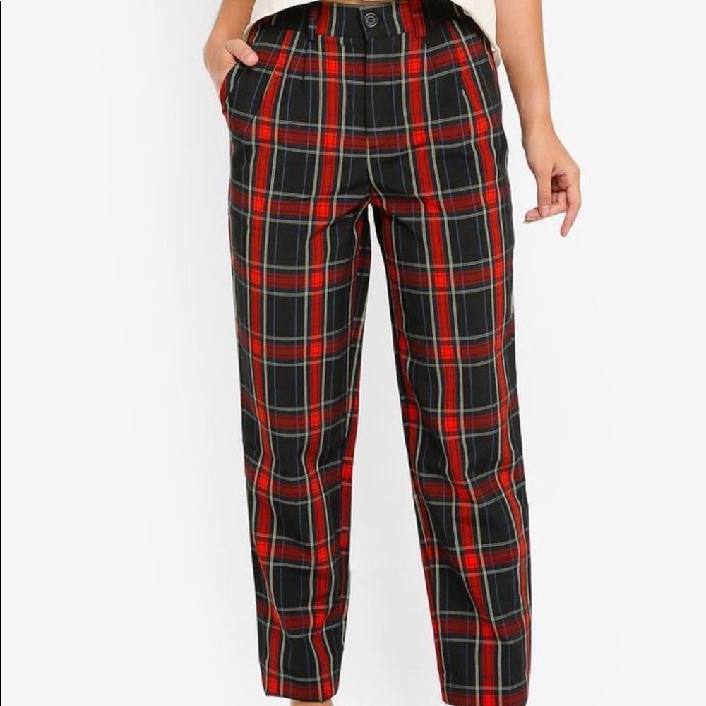 FACTORIE red/blue Plaid Pants